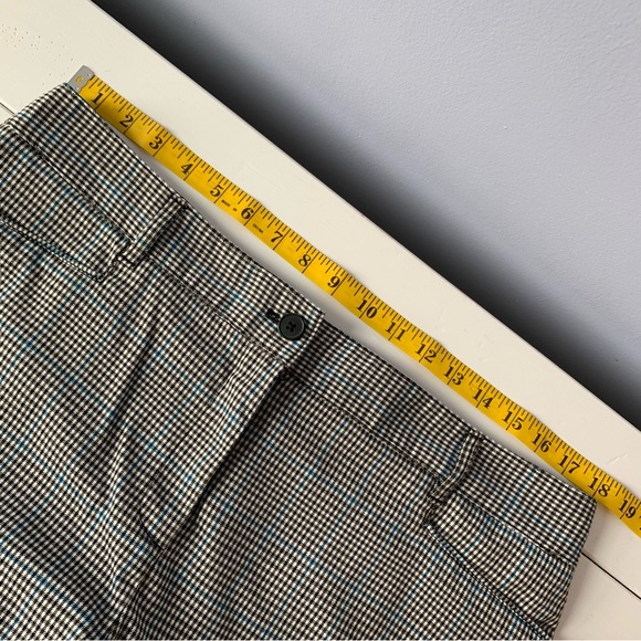 Talbots Black Blue Houndstooth Curvy Straight Leg Dress Pants - Picture 4 of 14
